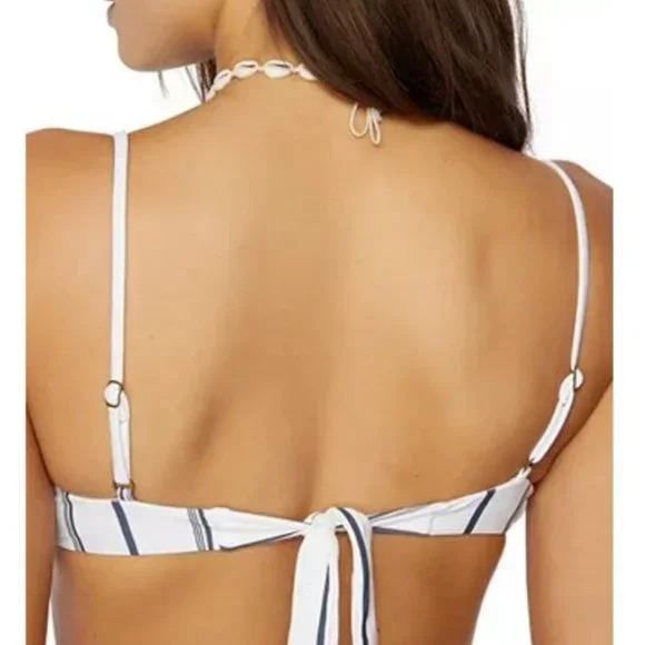 O'Neill VANILLA Juniors' Classic Stripe Seville Bikini Swim Top, US D 00390 - Picture 3 of 3